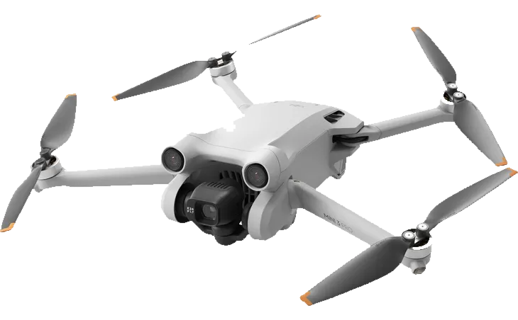 DJI Mini 3 Pro drone used for compact indoor, outdoor, and vertical video projects