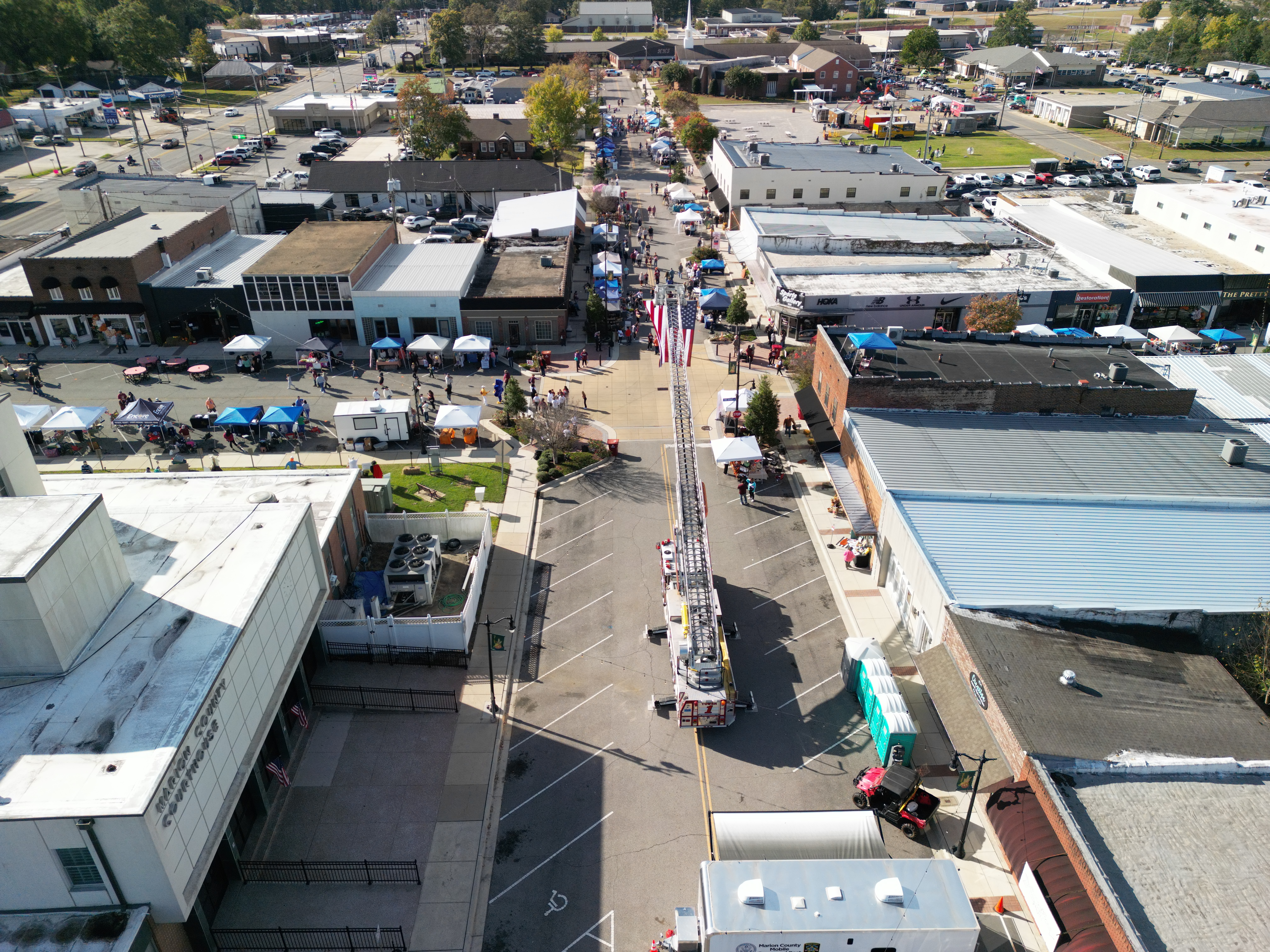 Aerial promotional image for a local outdoor event