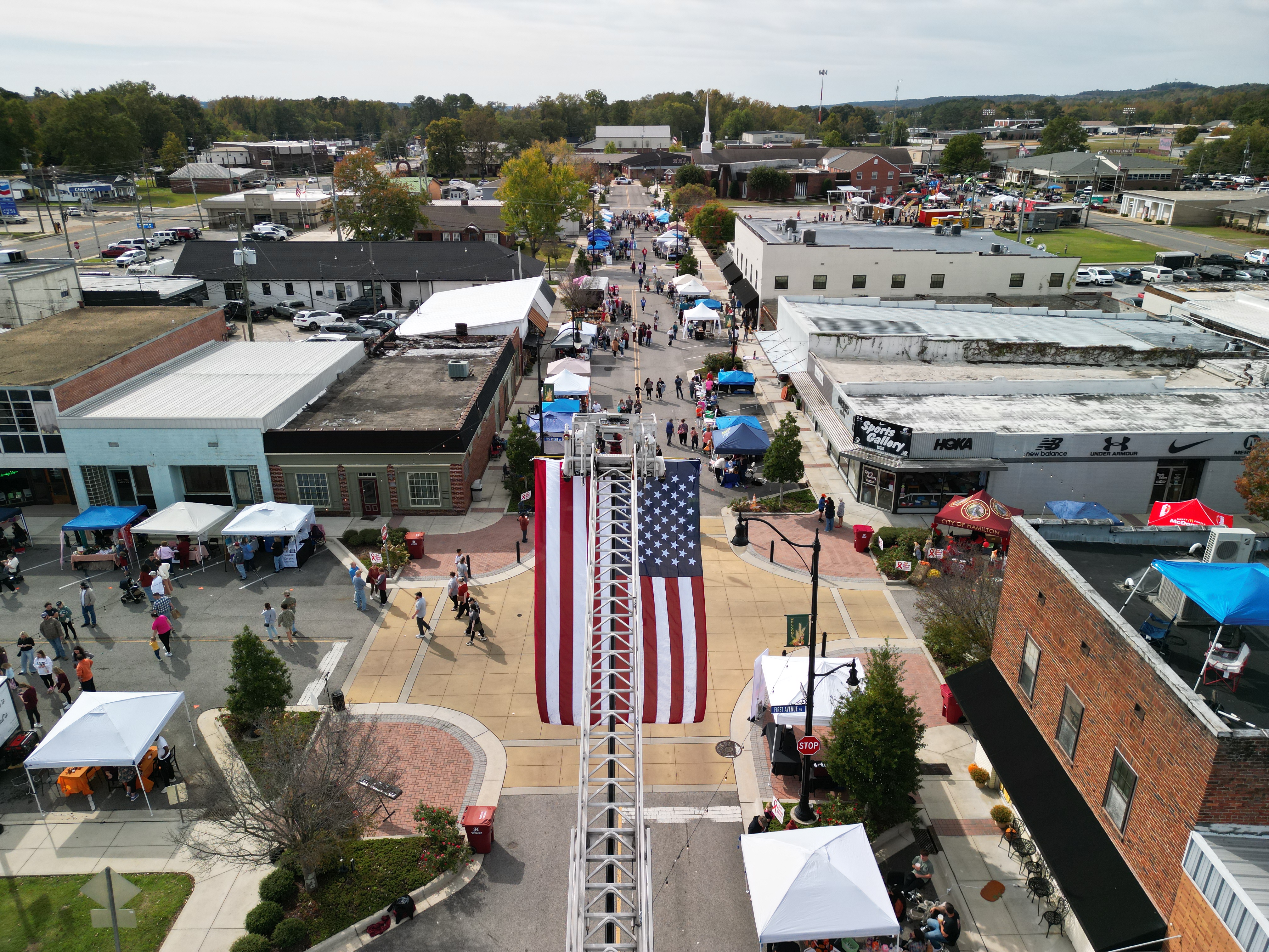 Aerial event coverage photo for marketing and social media use